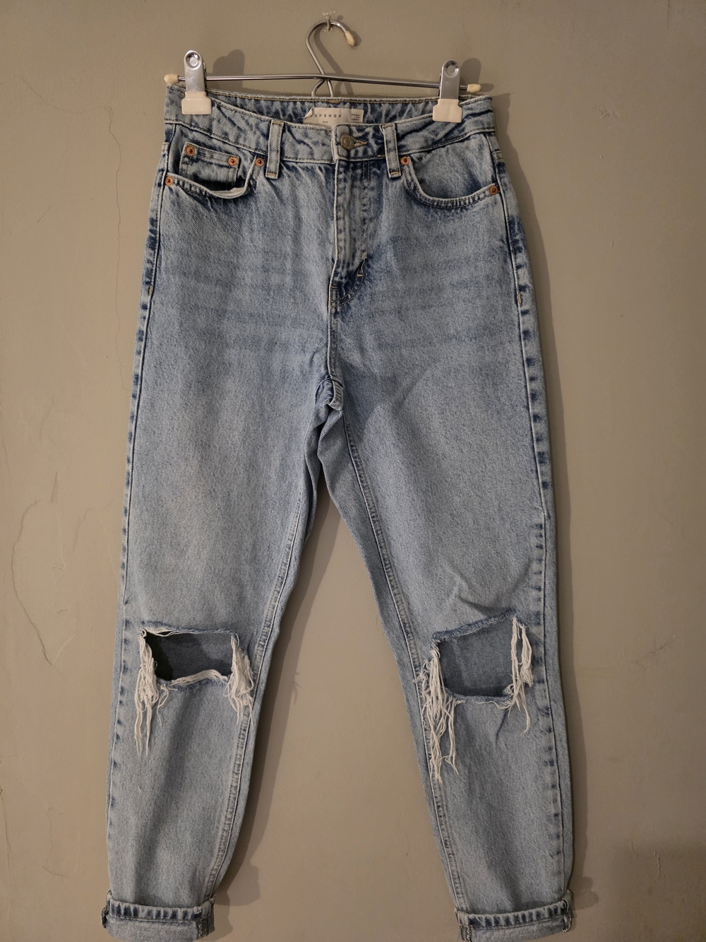 Topshop Light Blue Washed Denim Jeans